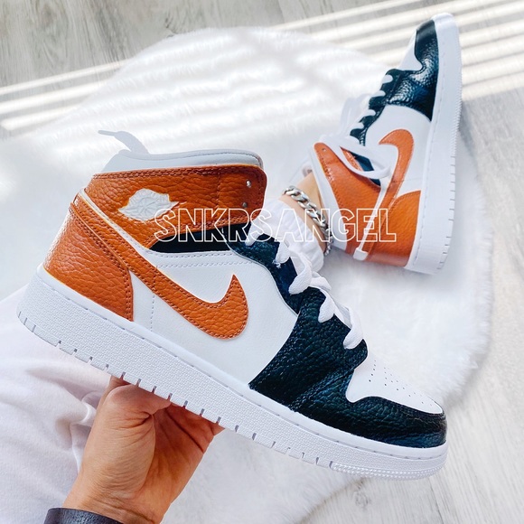 nike custom air jordan 1 mid sneakers